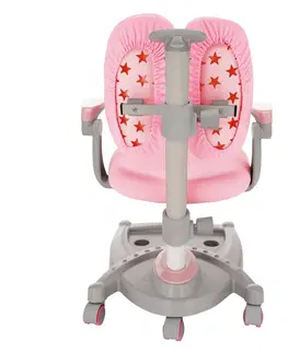Detské stoly a stoličky Rastúca stolička s podnožou, sivá/ružová, TEJLA