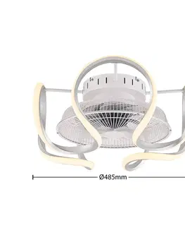 Stropné ventilátory so svetlom Starluna Starluna Lykkela stropný LED ventilátor strieborná