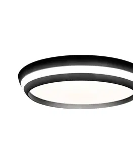 SmartHome stropné svietidlá LUTEC Stropné LED svetlo Cepa RGBW CCT čierna Ø 45 cm