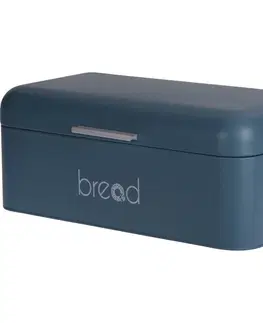 Chlebníky EH Plechový chlebník s vekom Bread, modrá