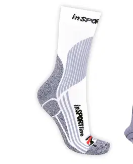 Dámske ponožky Multifunkčné ponožky inSPORTline COOLMAX & ionty striebra biela - XXL (45-47)