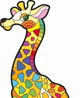 Hračky puzzle FAR FAR LAND - Drevené puzzle set Žirafa