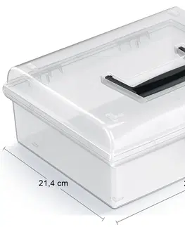 Úložné boxy NABBI NUF3L plastový úložný box priehľadná / čierna