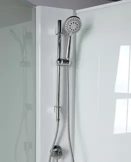 Sprchové dvere AQUALINE - AIGO Štvrťkruhová sprchová zástena 900x900x2040, biely profil, číre sklo YB93