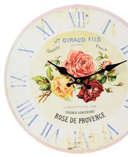 Hodiny Nástenné hodiny, Flor0120, Rose De Provence, 34cm