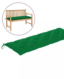 Záhradné sedáky Vodeodolná poduška na záhradnú lavicu 150 cm Dekorhome Zelená