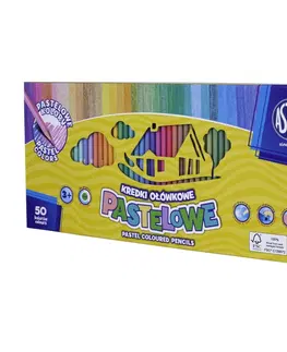 Hračky ASTRA - Luxusné pastelové farbičky 50ks, 4mm tuha, 312121004