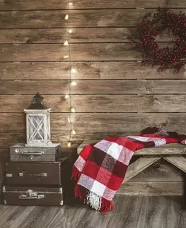 Vianočné dekorácie DecoKing Vianočná svetelná reťaz Stromčeky teplá biela, 20 LED