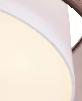 Stropne svietidla Moderné stropné svietidlo hnedé s bielym 50 cm 3-svetlom - Drum Duo