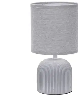 Lampy ONLI ONLI - Stolná lampa SHELLY 1xE27/22W/230V šedá 28 cm 