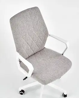 Kancelárske stoličky HALMAR Spin 2 kancelárska stolička s podrúčkami béžová / biela