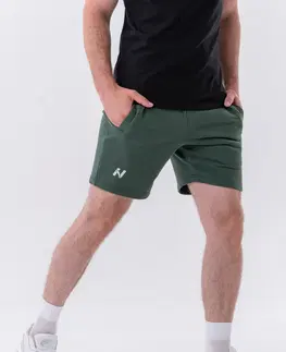 Pánske kraťasy a šortky Pánske šortky Nebbia 319 Dark Green - XL