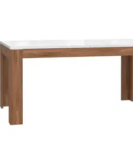 Jedálenské stoly Rozkladací stôl Saint Tropez 160/206x90 cm Dub sangallo/Biela lesk