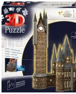 Hračky puzzle RAVENSBURGER - Harry Potter: Hrad Rokfort - Astronomická veža (Nočná edícia) 615 dielikov