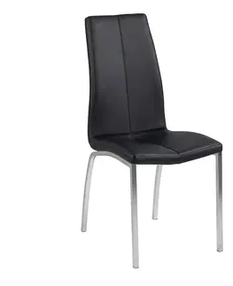 Plastové stoličky Stolička Massa čierna/chróm 4ks