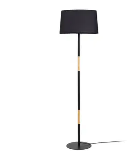 Stojacie lampy Aluminor Stojaca lampa Mikados LS, oceľové a drevené prvky