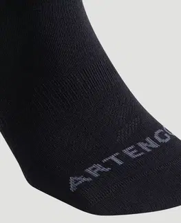 bedminton Športové ponožky RS 160 stredne vysoké 3 páry čierne