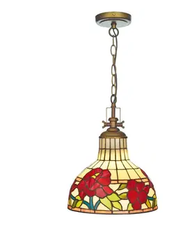 Závesné svietidlá Artistar Závesná lampa Yria v štýle Tiffany