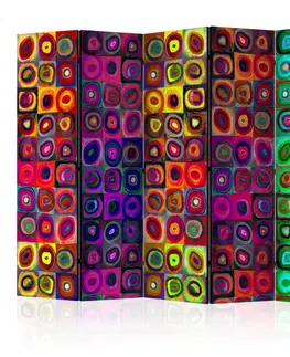 Paravány Paraván Colorful Abstract Art Dekorhome 135x172 cm (3-dielny)