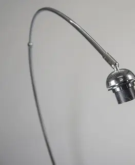 Oblúkové lampy Moderná oblúková lampa chrómová nastaviteľná bez tienidla