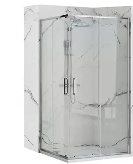 Vane REA/S - Sprchovací kút PUNTO 80x100 + biela sprchová vanička Savoy KPL-K1009
