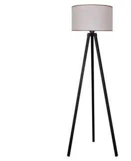 Lampy   - Stojacia lampa 1xE27/60W/230V béžová/wenge 