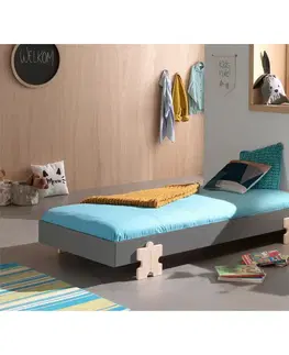 Klasické detské postele Posteľ Pre Deti A Mládež Modulo Sivá