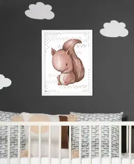 Obrazy do detskej izby Detský obraz na stenu - Veverička