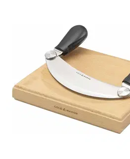 Kuchynské potreby Cole&Mason Cole&Mason - Kuchynská doska na krájanie a kolískový nôž 21,5x51,5 cm buk 