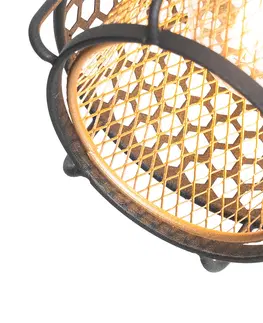 Bodove svetla Dizajnové stropné svietidlo čierne so zlatým 5-svetlom - Noud