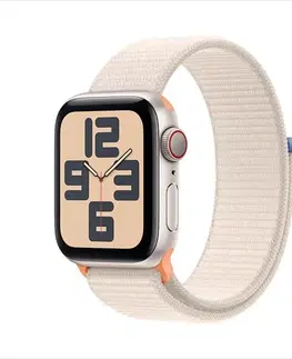 Inteligentné hodinky Apple Watch SE GPS + Cellular 40mm hviezdna biela , hliníkové puzdro so športovým remienkom hviezdna biela