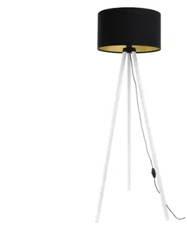 Lampy  Stojacia lampa STANDART 1xE27/60W/230V čierna/biela 