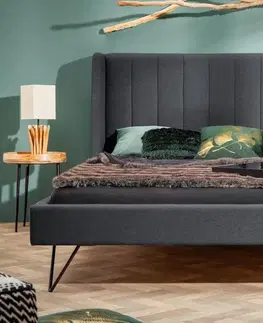 Postele LuxD Dizajnová posteľ Phoenix 160 x 200 cm antracit
