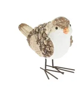 Vianočné dekorácie Dekoračný vtáčik Winterly, 14,5 x 8,5 x 11 cm