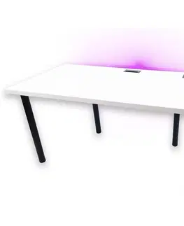 Moderné kancelárske stoly Písací Stôl Pre Hráča 160x80x36 Model 3 Biely Top