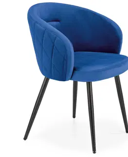 Jedálenské stoličky HALMAR K430 jedálenské kreslo granátová / čierna