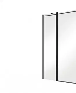 Sprchovacie kúty HOPA - Bezrámové sprchové dvere EXO-C BLACK - Farba rámu zásteny - Čierna matná, Pevná stena - Bez pevnej steny, Rozmer A - 110, Rozmer C - 190, Smer zatváranie - Univerzálny Ľavé / Pravé, Výplň - Číre bezpečnostné sklo - 6 mm BCEXOC110BC