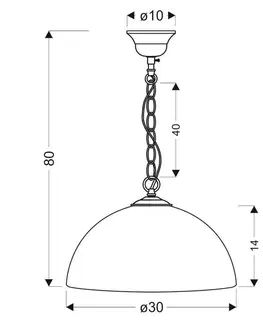 Osvetlenie Závěsná lampa SUGAR s nastavitelnou výškou Candellux Mosadz