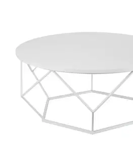 Konferenčné stoly HowHomely Konferenčný stolík DIAMOND 41,5x90 cm biela 