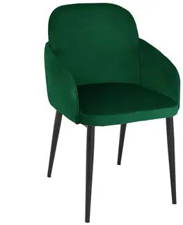 Čalúnené stoličky Stolička Hamilton 80213A-F15 Dark Green