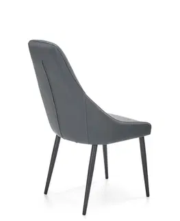 Jedálenské stoličky HALMAR K465 jedálenská stolička tmavosivá / čierna