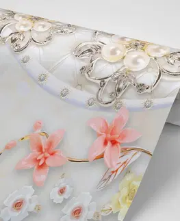 Abstraktné tapety Tapeta luxusné kvetinové šperky