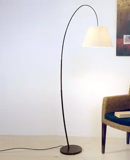 Stojacie lampy do obývačky Holländer Krehká stojaca lampa Bambusový oblúk