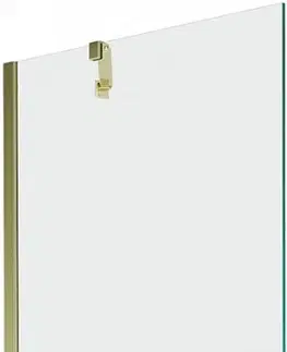 Sprchové dvere MEXEN/S - Next vaňová zástena FIX 70x150 cm, transparent, zlatá 895-070-000-00-00-50