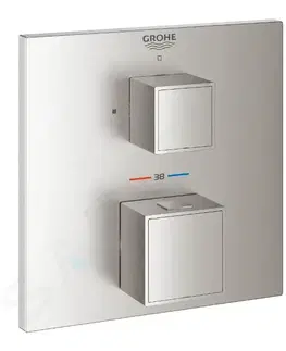 Kúpeľňové batérie GROHE - Grohtherm Cube Termostatická sprchová batéria pod omietku, supersteel 24153DC0