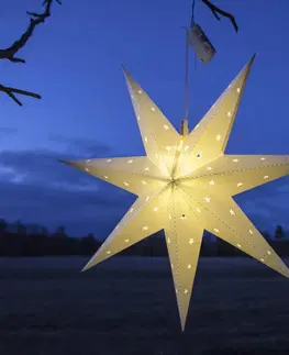 Vianočné svetelné hviezdy STAR TRADING IP44 deko hviezda Alice interiér a exteriér, biela