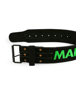Fitness rukavice Fitness opasok kožený s karabínou MadMax Suede Prong MFB301 čierno-zelená - S