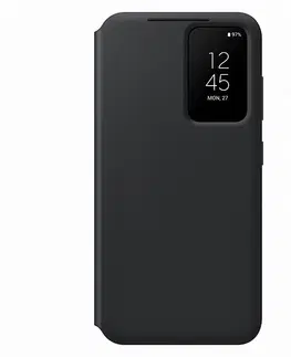 Puzdrá na mobilné telefóny Knižkové puzdro Smart View Wallet pre Samsung Galaxy S23, čierna EF-ZS911CBEGWW