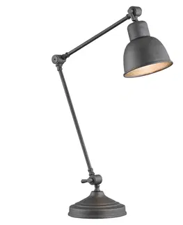 Stolové lampy na písací stôl Euluna Stolná lampa Emoti, antracitová, výška 45 cm, nastaviteľná