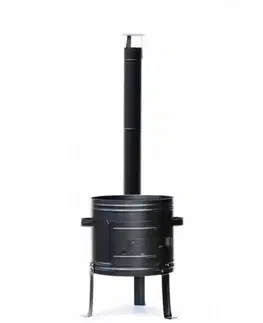 Outdoorové kotlíky Kinekus Kotlina oceľová nízka priemer 39 cm pre 16-20 l kotlík čierna 0,8mm